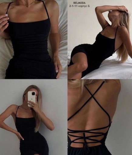 Сдержанное и сексуальное мини платье в чёрном цвете САДОВОД официальный интернет-каталог